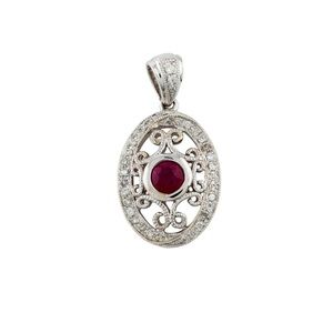 Ruby and Diamond Pendant